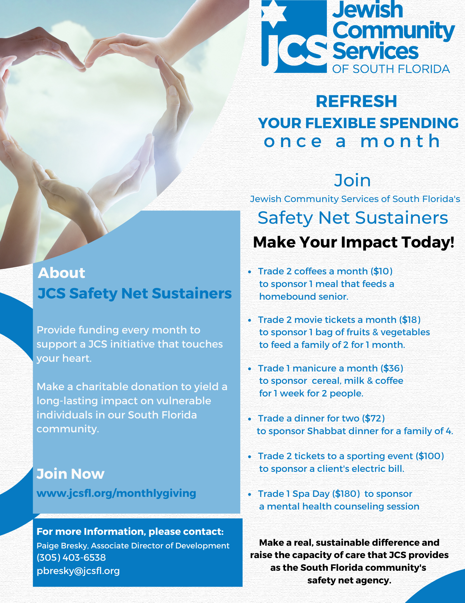 JCS Safety Net Sustainers