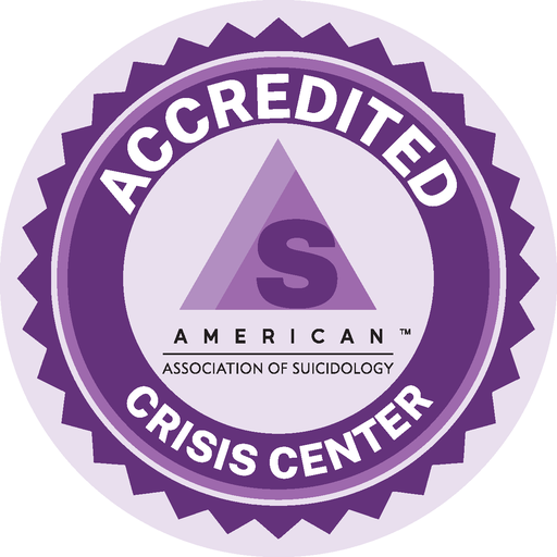AAS Accredited Crisis Center Seal American Association of Suicidology Accredited Crisis Center