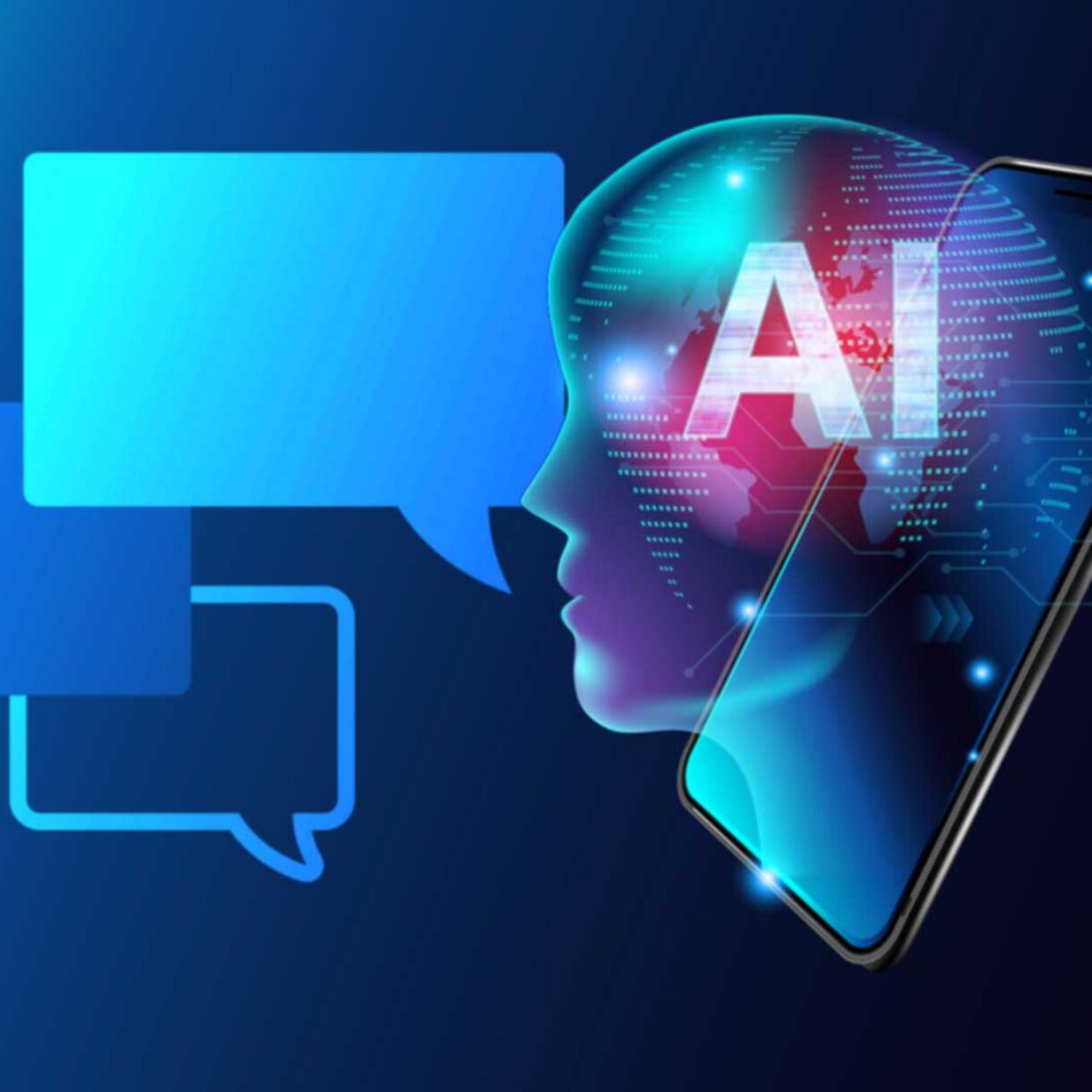 Basic RGB Artificial intelligence technology background . Vector