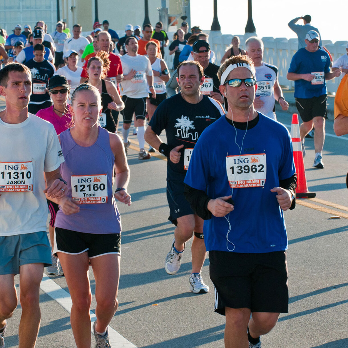 runners at the Miami Marathon